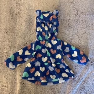 Carter’s Blue Hearted Zip Up Fleece 6 Months